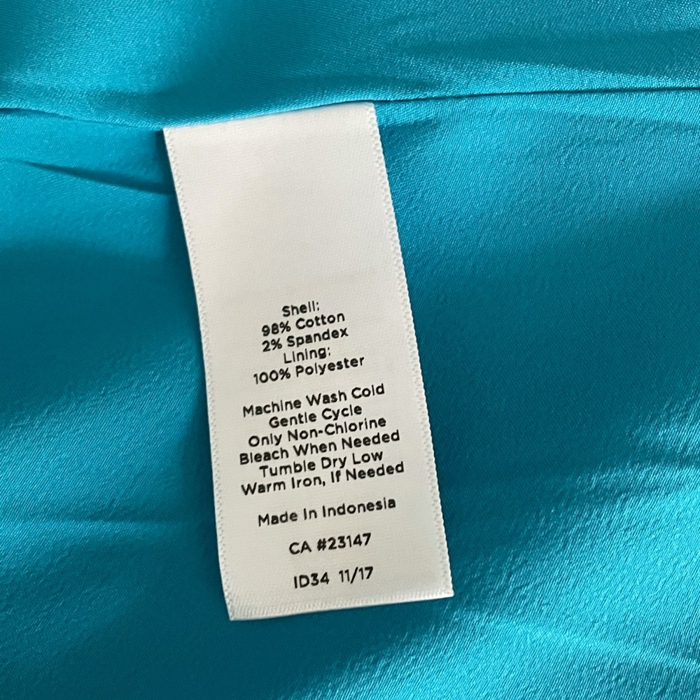 🎉HP🎉Talbots Turquoise Patterned Sleeveless Dress - Picture 6 of 6